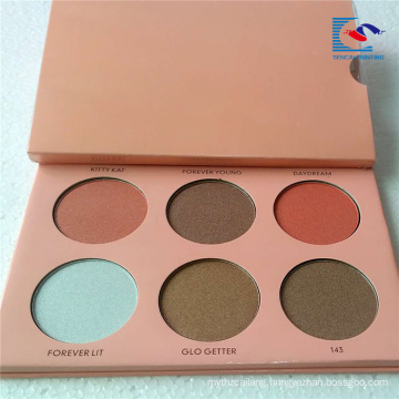 Custom Size Eyeshadow Cosmetic Drawer Cardboard Box Glossing Lamination With 6 Round Insert